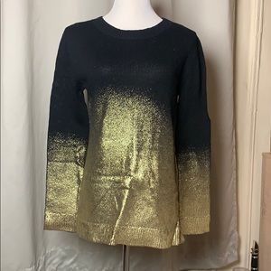 Gold and Black Zipper Sweater